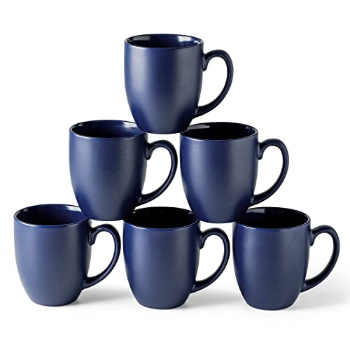 Comparison: Best 16 Oz Ceramic Coffee Mug Sets 11 AmorArc 16oz Coffee Mugs Set of 6, Large Ceramic Coffee Mugs for Men, Women, Dad, Mom, Modern Coffee Mugs With Handle For Tea,Latte,Cappuccino,Cocoa. Dishwasher&Microwave Safe, Matte Blue