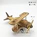 Veemoon Wood Airplane Model, Wooden Vintage Airplane Small Toy Wood Plane Model Biplane Ornament for Kids Room Home Tabletop Nursery Decor