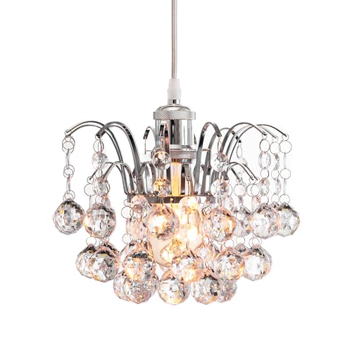 Innoteck Faceted Oriel Pendant Light Shade, Steel