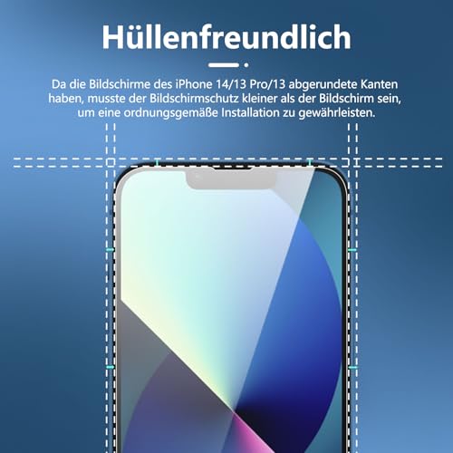 NEW'C Schutzfolie für iPhone 14/13/ 13 Pro für Panzerglas – Ansicht 3