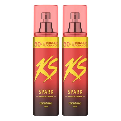 KamaSutra Spark Power Series Perfume Spray for Men Combo Pack (2 x 135ml) | Long-Lasting Premium Fragrance | Body Spray for Men | Strong Scent | Travel-Friendly Deodorant Spray
