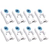8pcs Window Balance Spring Replacement, ABS Material Window Spiral Pivot Lock Shoe Replacement White Tilt Window Parts Window Hardware for Home Office Window Accessories