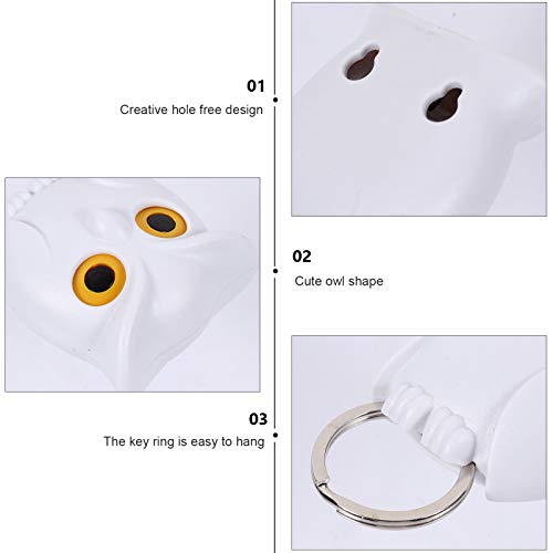 Cabilock Animal Keychains 2Pcs Self- Adhesive Key Ring Magnetic Owl Shape Key Hanger Hook Wall Mounted Keychain Holder Clothes Bag Rack For Home Office Wall Door White Wall Clothes Rack #TOP3