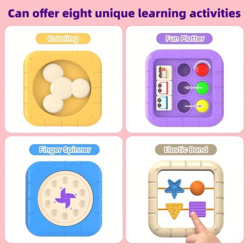 XLYXASL Busy Board for 1-Year-Old Babies, Montessori Busy Board/Busy Cube,Toy for 1-Year-Old Boys and Girls, for Toddlers Travel Toy for 1-3 Year Old Toddlers on Planes or Cars - Image 3
