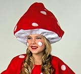 100% Polyester Festartikel Müller Fliegenpilz Hut Kostüm Zubehör als Pilz zu Karneval und Fasching