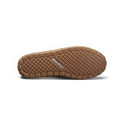 Eddie Bauer Men's Shearling-Lined Moccasin Slipper, Tan Regular 12M #TOP4