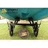 Suspenz Kayak Canoe Transport Cart, All-Terrain Super Duty Trolley Carrier with No-Flat Airless Wheels and Kickstand, 350 lb Load Capacity, Black (22-9908)