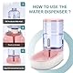 Automatischer Futterspender 3.8L,Wasserspender 3.8L Feeder Futterautomat Trockenfutter Spender Futterstation für Hunde Katze Haustiere (Rosa)