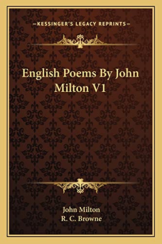 English Poems By John Milton V1