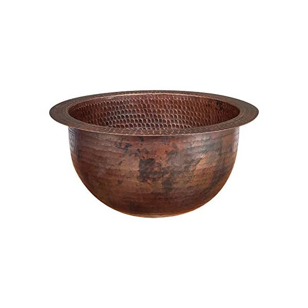   Premier-Copper-Products-LR10FDB-10-Inch-Round-Under-Counter-Hammered-Copper-Bathroom-Sink-Oil-Rubbed-Bronze