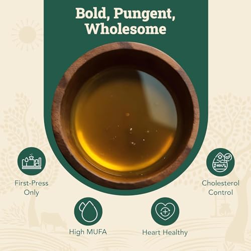 Image of Anveshan Wood Pressed Black Mustard Oil-1 L (Cold Pressed-Extracted On Wooden Churner)|Plastic Bottle|Kolhu /Kacchi Ghani /Chekku|Natural|Chemical-Free|Cold Pressed Mustard Oil For Cooking