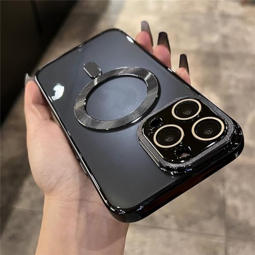 Coque magnétique noire iPhone 14 Pro Max idéale pour la charge sans fil en voiture