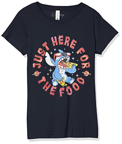 Disney Girl's Stitch Pizza T-Shirt