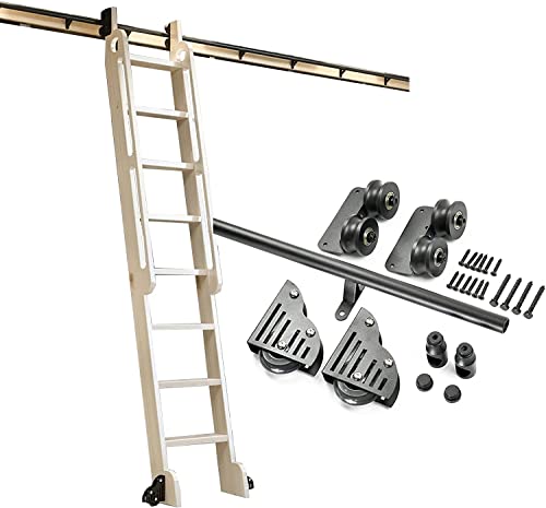 Kit de quincaillerie pour porte de grange coulissante : solution anti-encombrement en acier noir