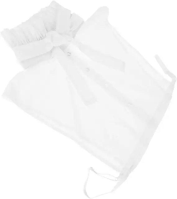 Cuello Falso Blanco con Volante para Mujer - Camisa Cuello Bebe Desmontable