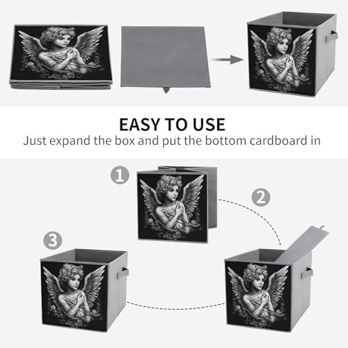Cubes de rangement pliables pour vêtements avec poignées et structure renforcée
