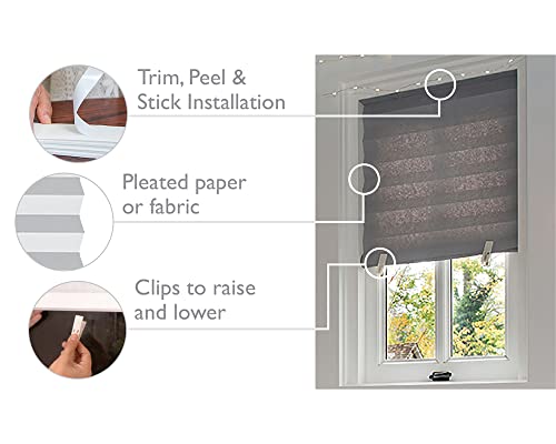 Redi Shade No Tools Original Light Filtering Pleated Paper Shade Cafe, 36 In X 72 In, 6 Pack #TOP1