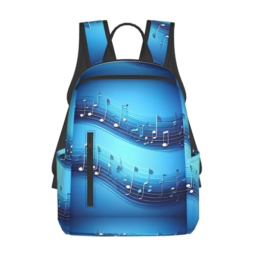 Sac à dos léger notes de musique bleu ciel pour vos journées shopping