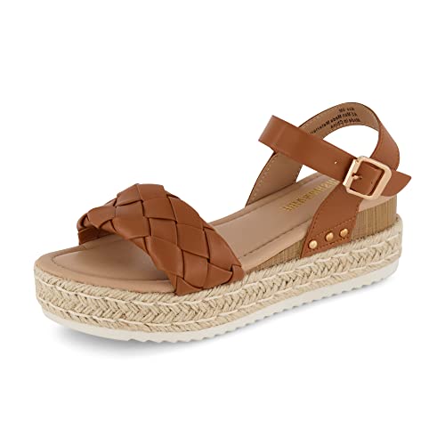 CUSHIONAIRE Women's Mae Woven Espadrille Wedge Sandals #TOP26