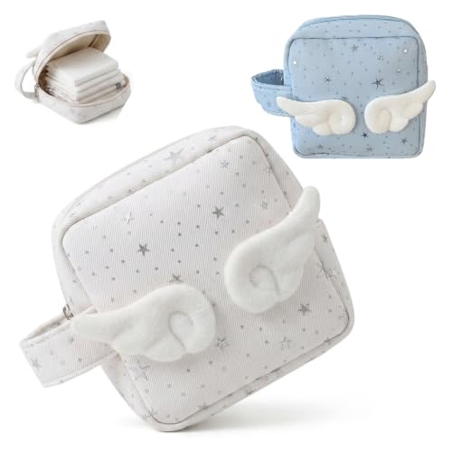 Image of MAYCREATE Y2K Small Pouches for Women Mini Cosmetic Bags Coin Pouches Set | Star Wings Compact Cute Mini Bags Ideal for Travel, Daily Storage, Womens Organized Carry, and Stylish Lightweight Use