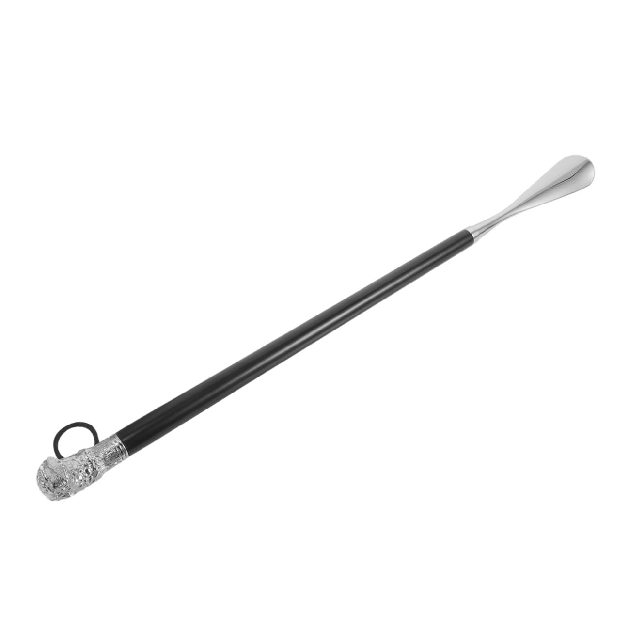 Ipetboom Calzascarpe lungo Manico, Shoe Put On Helper, Metallo e Legno, Nero, 56cm, per Anziani e Donne in Gravidanza, per Vacanze e Viaggi di Lavoro