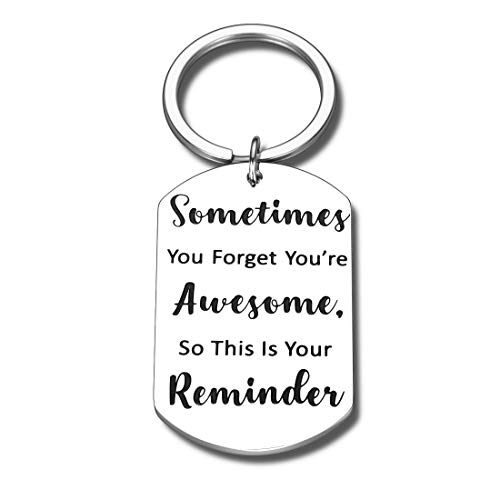 Funny Birthday Christmas Gifts Inspirational Keychain for Women Men Friend BFF Graduation Present for Son Daughter Teens Thank You Appreciation Gift for Boss Lady Coworker Teacher Nurse Thanksgiving
