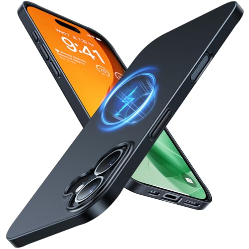 TORRAS Magnetic Slim Fit for iPhone 16 Plus Case 6.7 inch, Ultra-Thin Case Compatible with MagSafe, Lightweight Matte Anti-Scratch Hard PC Cover Phone