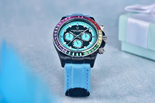 Pagani Design Watches For Men Luxury Automatic Mechanical Watch 40Mm Rainbow Bezel Casual Fashion Sport Chronograph Wristwatches Waterproof 100M #TOP3