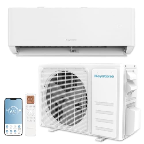 Keystone Summit 12,000 Cool/12,600 Heat BTU 230V Mini Split AC, 550 Sq Ft