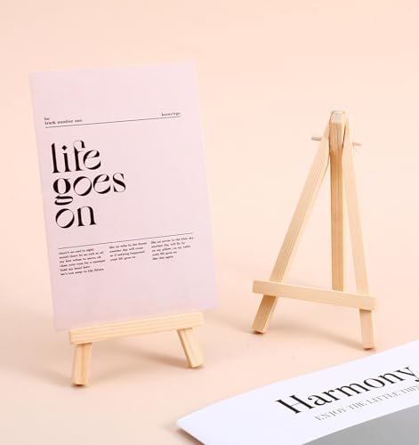 5 Stück Staffelei Klein, 15 x 8 cm Mini Staffelei, Holz-Staffeleis für Bilder, Zeichnung & Ausstellung, Kompakt & Stabil