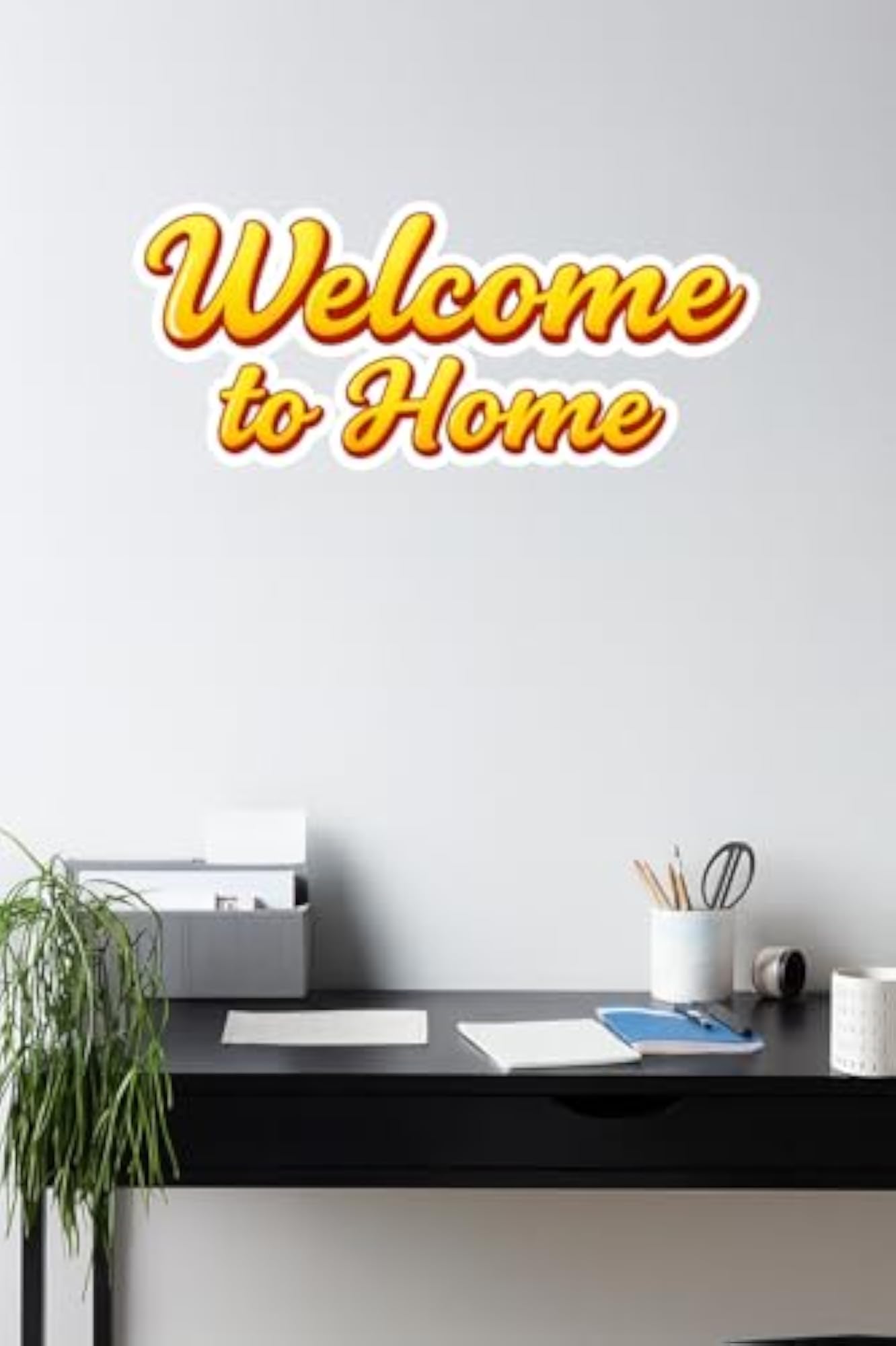 Welcome to Home Vinyl Sticker, Decorative Door Decal