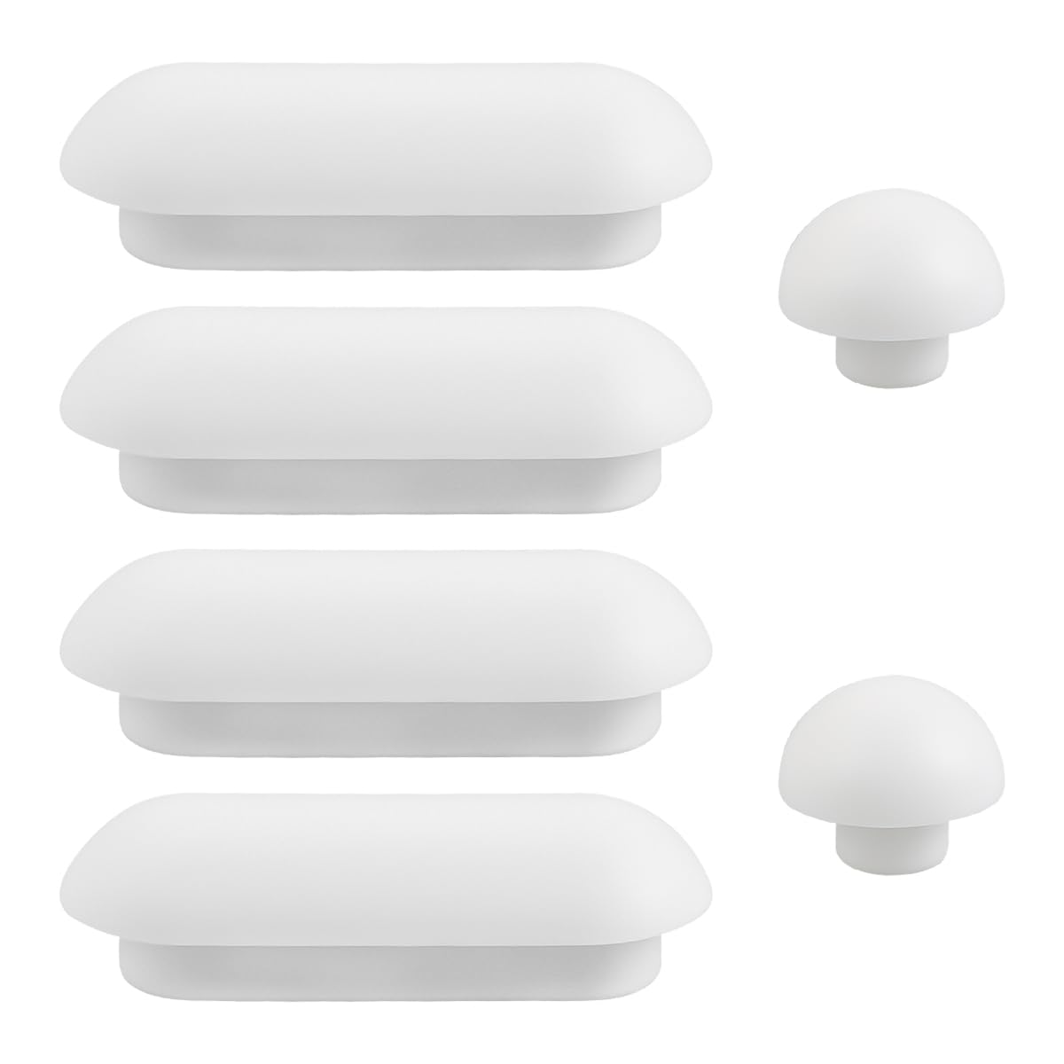Lotsdonxia White Toilet Seat Bumper Set – Noise Dampening Plastic Buffer Pads Universal Toilet Seat Bumpers With Cushioning Gaskets For Wc Seat (White)