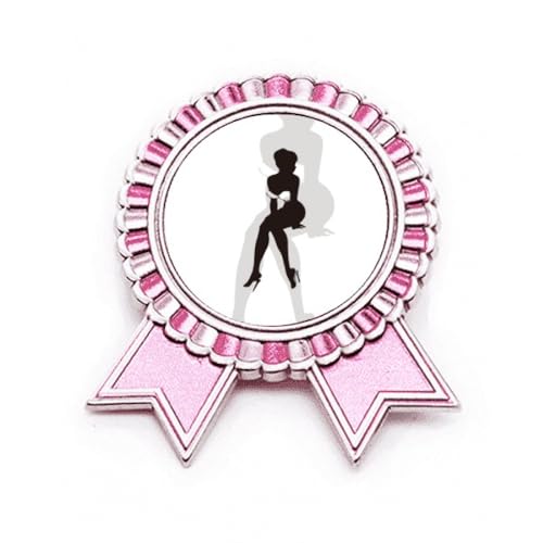 Broche femme en métal rose chic M élégance raffinée pour veste