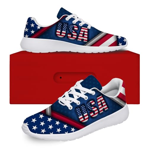 Women's Men's 4th of July Shoes Running Tennis Shoes American Flag Sneakers Gifts for Mom Dad2