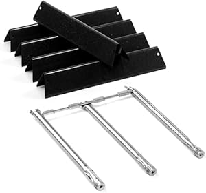 Nordic Bbq Store Spirit E-310 Grill Parts 69787 Burners & 7636 Flavorizer Bars for Weber Spirit, Spirit II 300 E310 S-310 E-320 S-320 E-330 S-330 with Front Mounted, Parts for Spirit 2 GS4