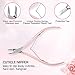 Makartt Cuticle Trimmer with Cuticle Pusher, 3 PCS Pink Nail Cuticle Nipper Professional Pedicure Manicure Tools with Stainless Steel Dual End Pusher, Nail Scraper