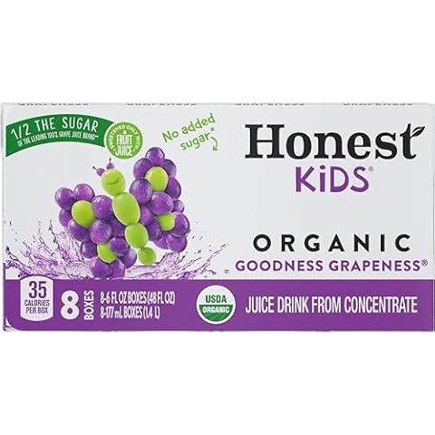 Honest Kids, Goodness Grapeness, 6 Fl Oz (Pack of 8) Cover
