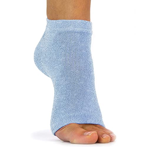 Freetoes Toeless Socks 3 Pack Blue Assortment,Dark Blue, Light Blue, Floral Blue,One Size-Medium #TOP2