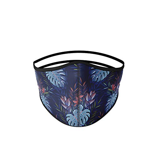 Mascarilla higiénica de tela, reutilizable, lavable con estampado de palmeras, unisex, talla adulto Cover