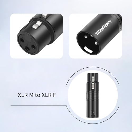 2 Adaptadores XLR Macho a Hembra 3 Pines miniatura 6