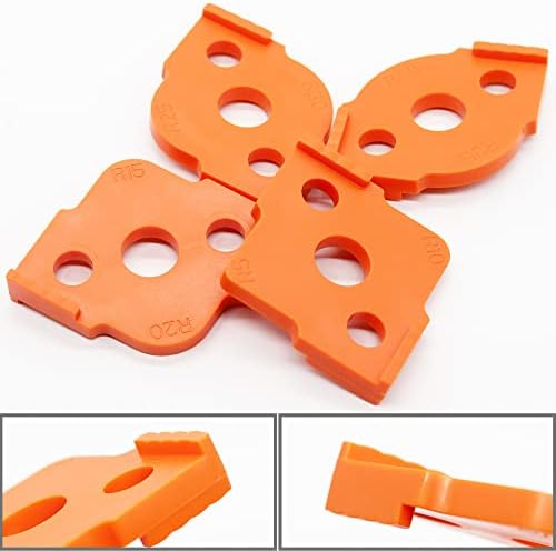 Radius Jig Router Templates Corner Radius Routing Templates, ABS+CNC high Hardness Processing Glue, Routing Rounded Corners Router Bit Templates, R5 R10 R15 R20 R25 R30 R35 R40 (1 Set of 4 Packs)