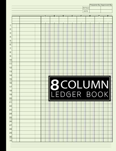 8 Column Ledger Book: Simple Eight Column for Bookkeeping and Accounting | Log Book For Small Business and Personal Finance: Accounting Ledger Book | Beige Cover