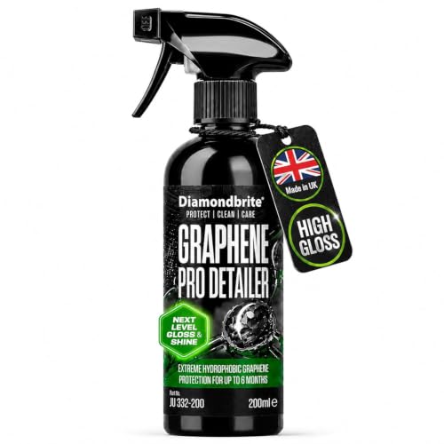 Diamondbrite Graphene Coating for Car & Bike | Advanced Ceramic Coating | High Gloss | 6 Months Protection Hydrophobic Spray Polish for Shine | UV Pro