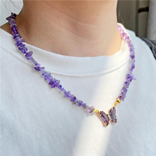 Bohemian Crystal Butterfly Necklaces Stress Relief Anxiety Yoga Pendant,Healing Natural Stone Mantra Choker for Women Teen Girls Friendship Birthday Mothers Day Gift Summer Beach Jewelry2