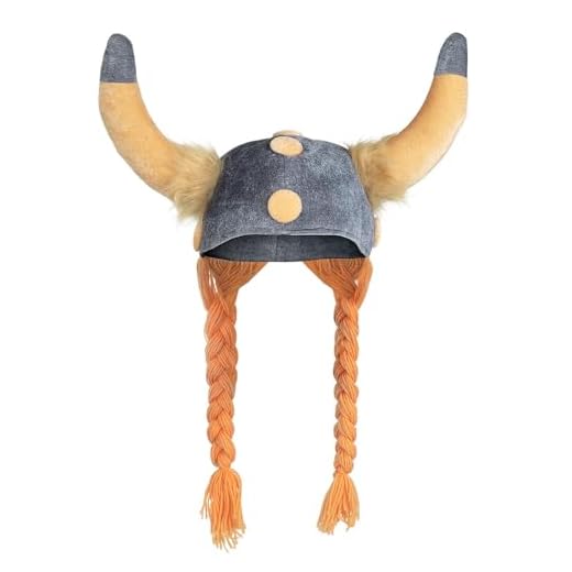 Boland 01296 - Casco galo, sombrero de tela, vikingo, guerrero, trenzas suaves, romano, carnaval, halloween, disfraz, fiesta temática, disfraz, teatro, tocado