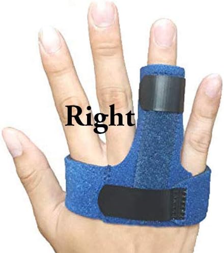 Férula de dedo del gatillo, soporte de soporte para los nudillos, soporte ajustable para enderezar el pulgar de dedo curvo, doblado, bloqueado y