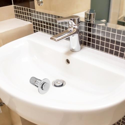 Tapón para lavabo con colador y filtro de pelo miniatura 2