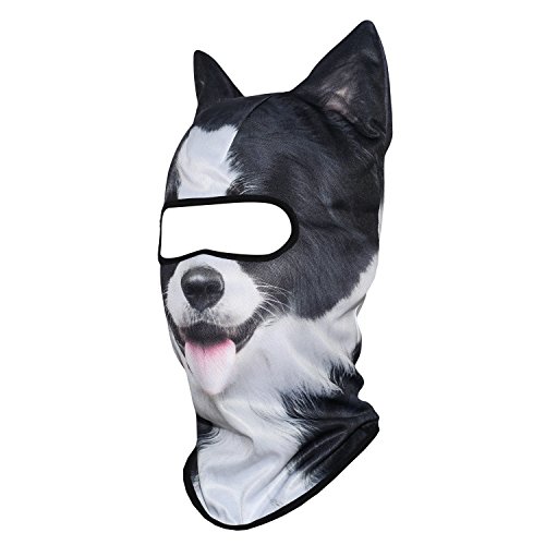 Image of WTACTFUL 3D Animal Ears Balaclava, Breathable Face Mask for Halloween