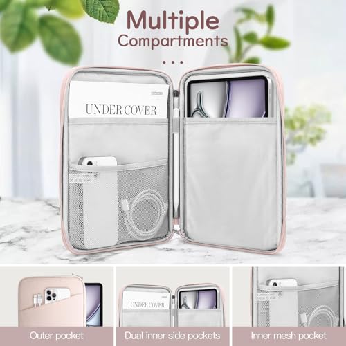 Image of Dadanism 13 Inch Tablet Sleeve Bag Carrying Case for iPad Pro 13 inch M5 /M4 2025 /2024, iPad Air 13 inch M4 /M3 2026 /2025, iPad Pro 12.9 inch, Galaxy Tab S10+ /S9 FE+ /S9+ 12.4 inch, Remarkable Paper Pro 11.8 inch, Pink