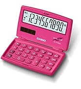 Amazon | カシオ カラフル電卓 ビビッドピンク 10桁 折りたたみ手帳